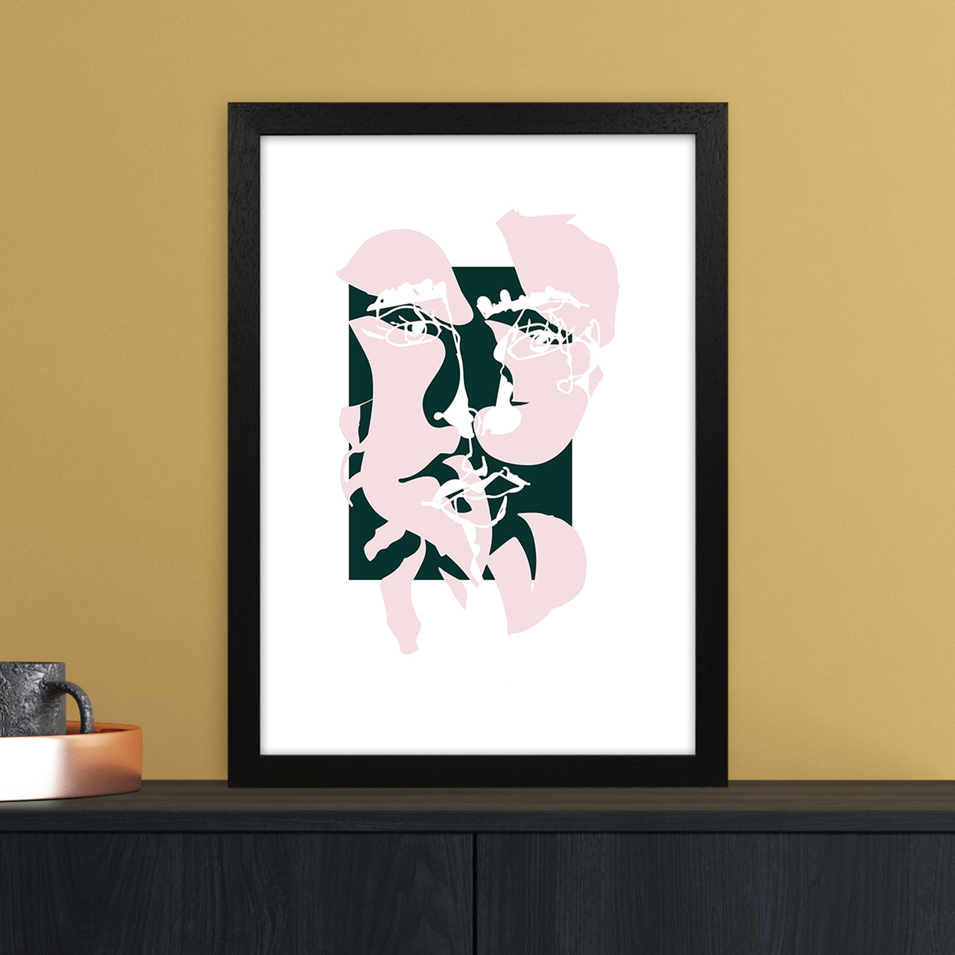 Modern Art II Abstract Art Print by Nordic Creators A3 White Frame