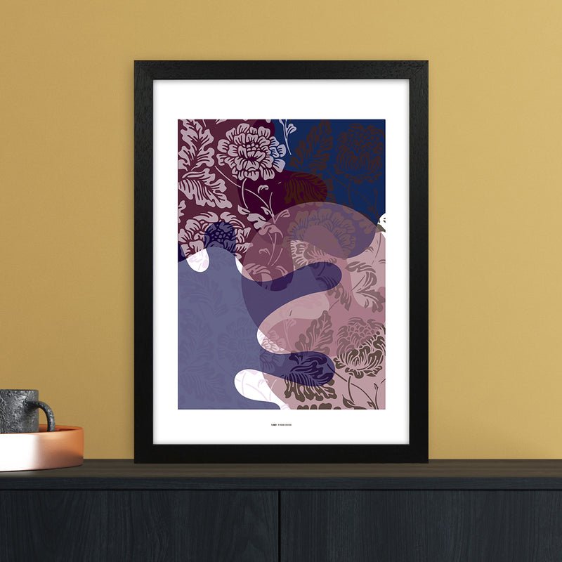 PJ-836-17 Flower Abstract Art Print by Nordic Creators A3 White Frame