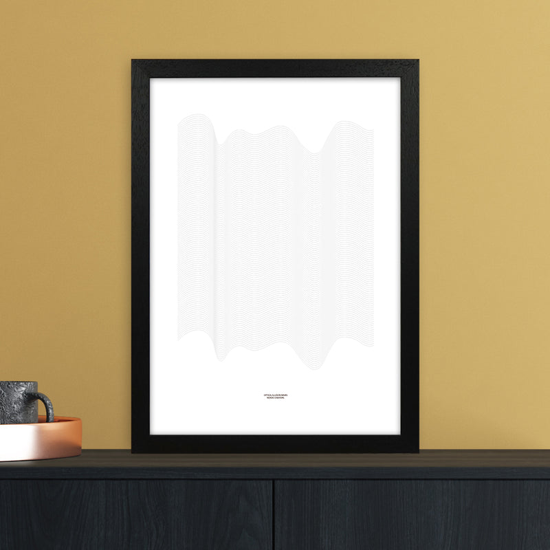 PJ-836-7 Waves Abstract Art Print by Nordic Creators A3 White Frame