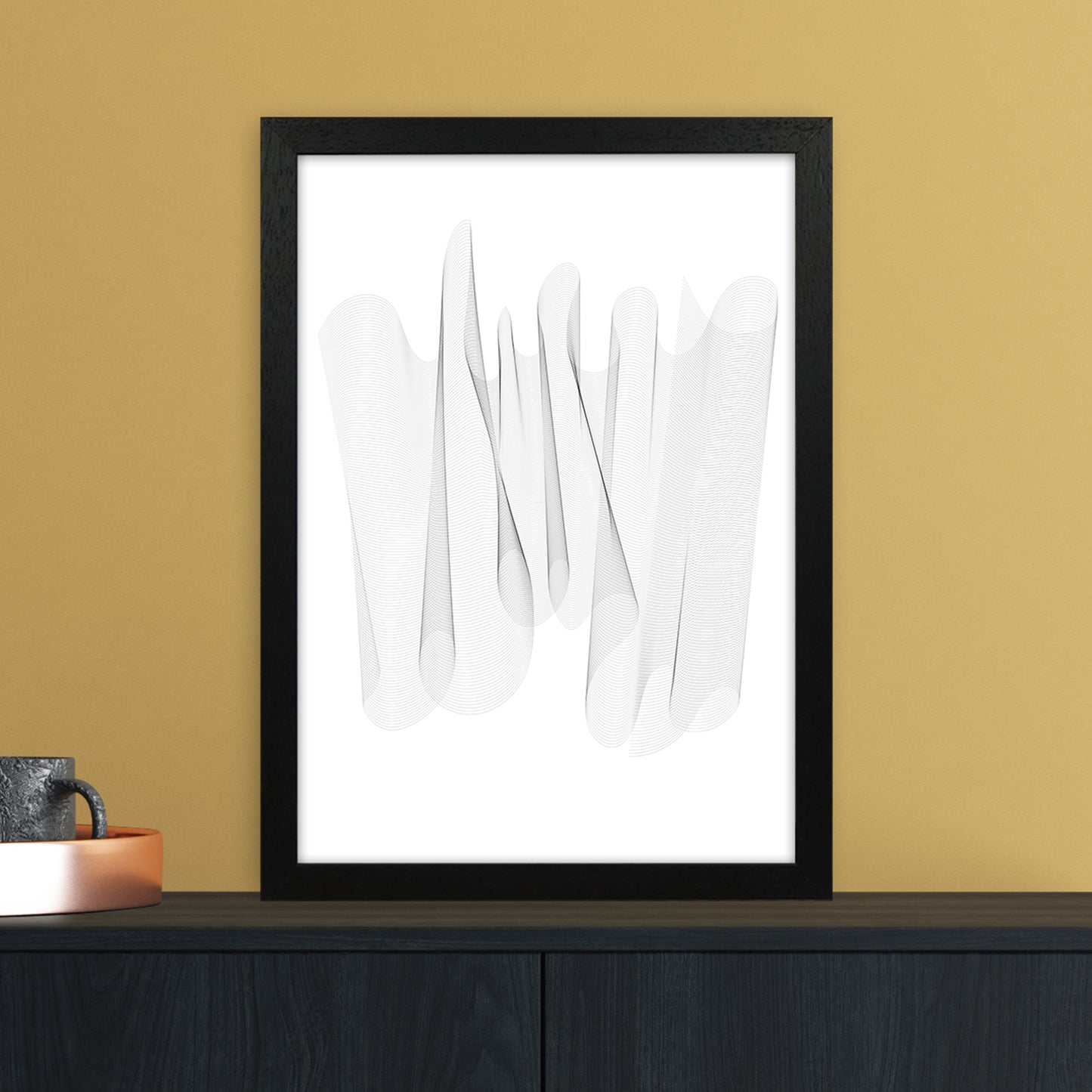 Sculpture II Abstract Art Print by Nordic Creators A3 White Frame