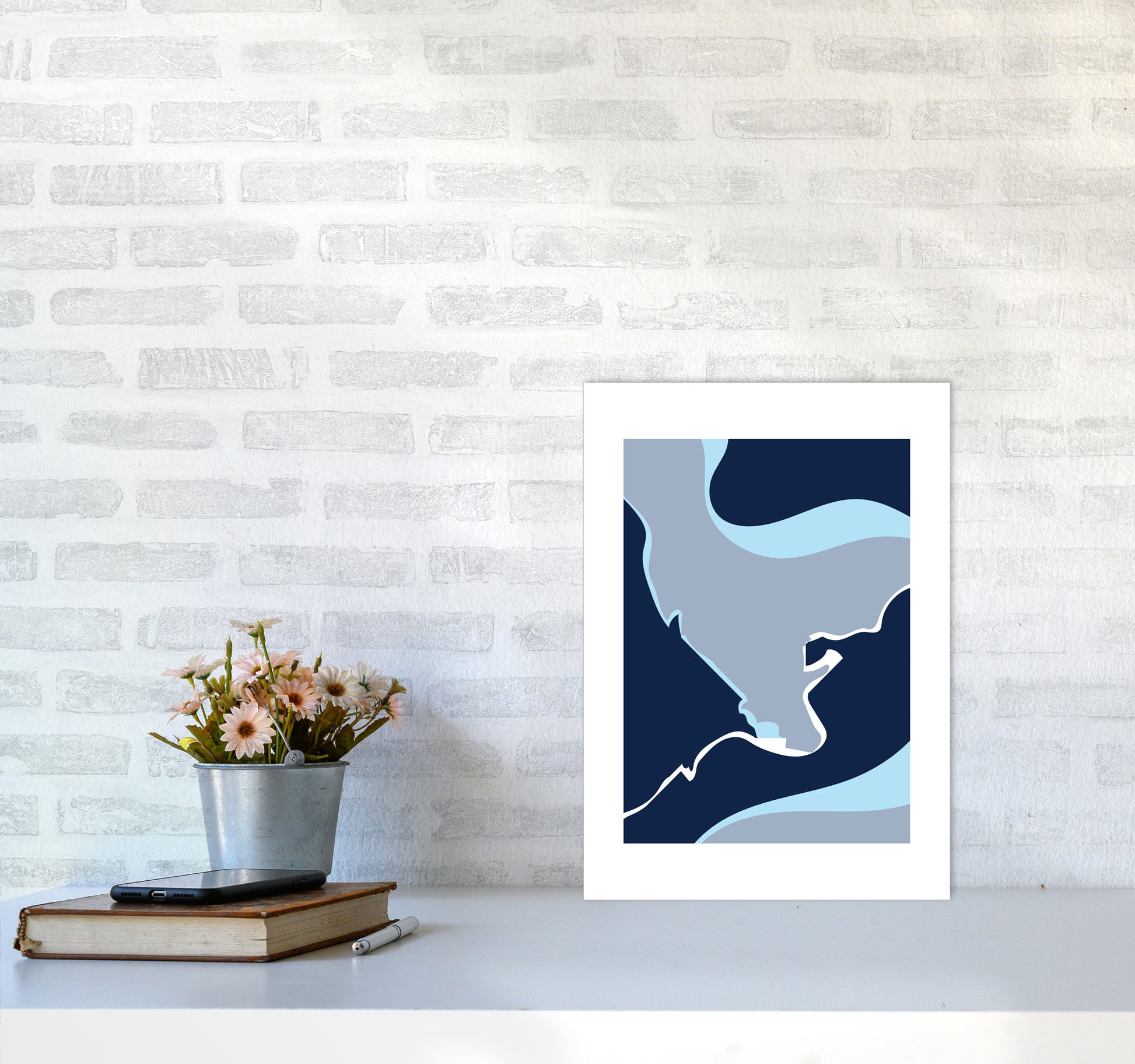 Abstract 3 Modern Contemporary Art Print by Nordic Creators A3 Black Frame