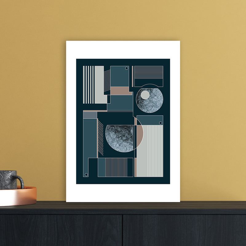 Geometric III Abstract Art Print by Nordic Creators A3 Black Frame