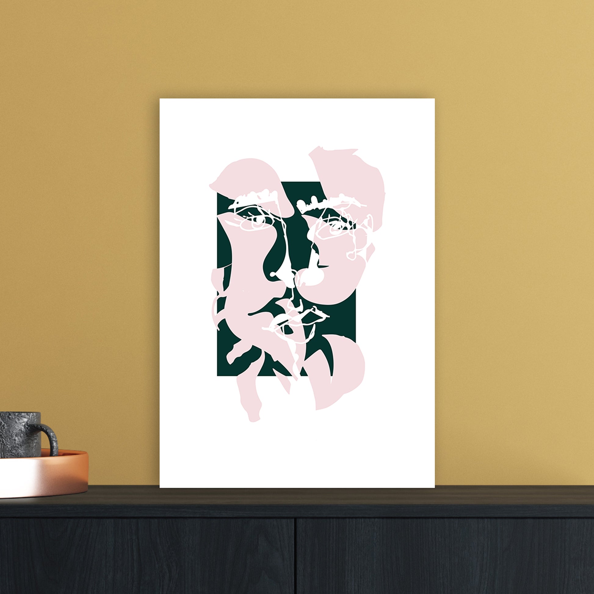 Modern Art II Abstract Art Print by Nordic Creators A3 Black Frame