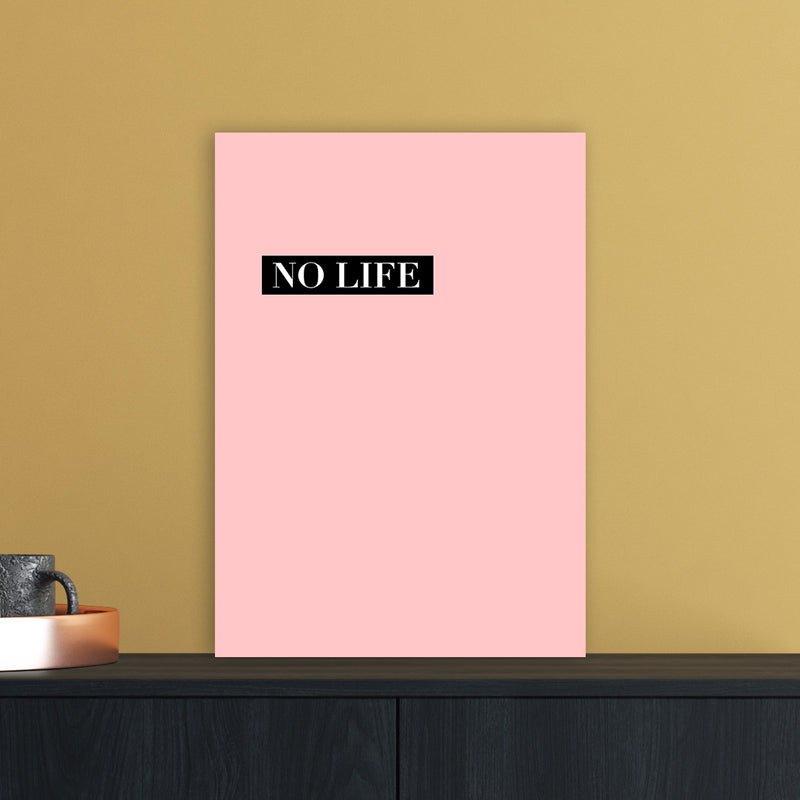 NO LIFE Abstract Art Print by Nordic Creators A3 Black Frame