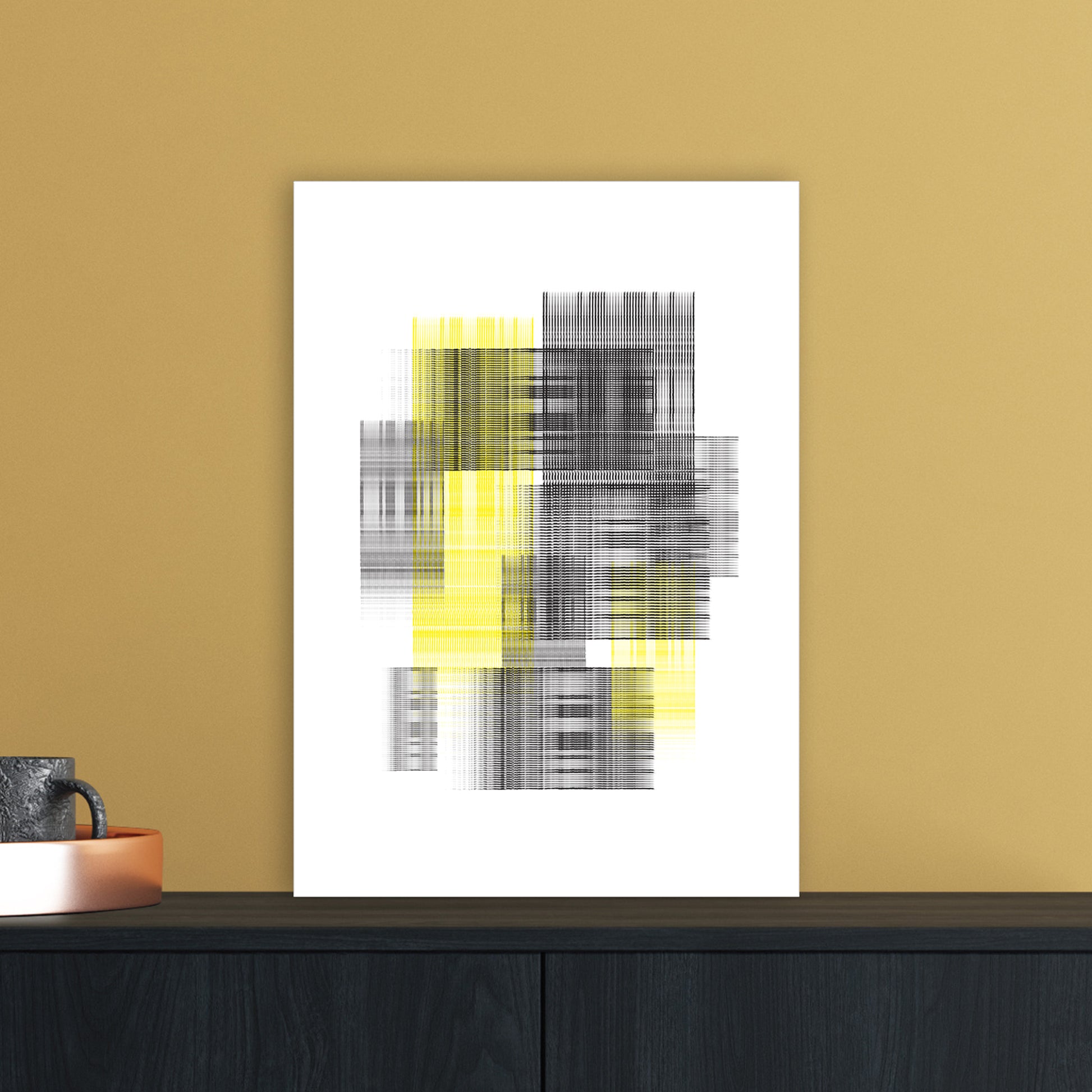 Splash 2 Abstract Art Print by Nordic Creators A3 Black Frame