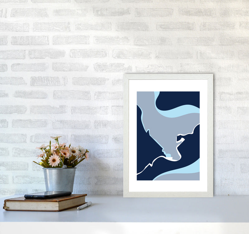 Abstract 3 Modern Contemporary Art Print by Nordic Creators A3 Oak Frame