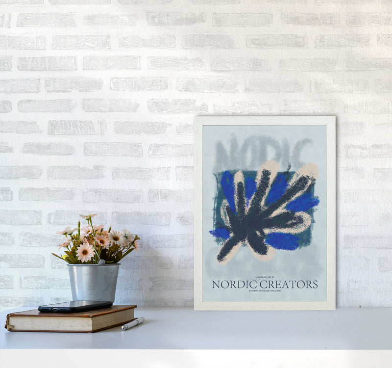 Abstract 5 Modern Contemporary Art Print by Nordic Creators A3 Oak Frame