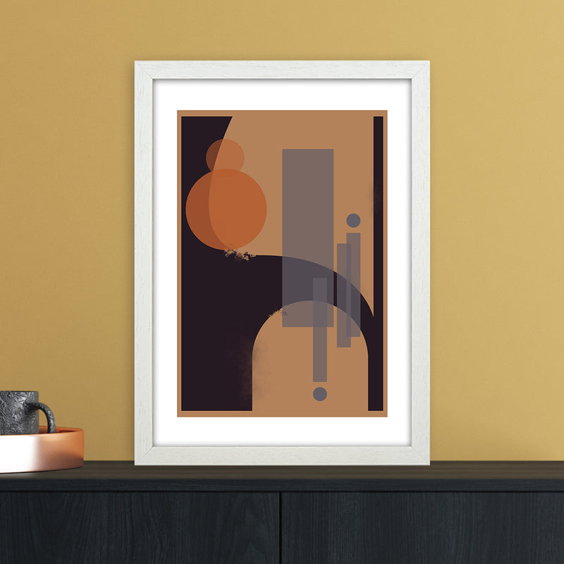 Geometric Abstract Art Print by Nordic Creators A3 Oak Frame