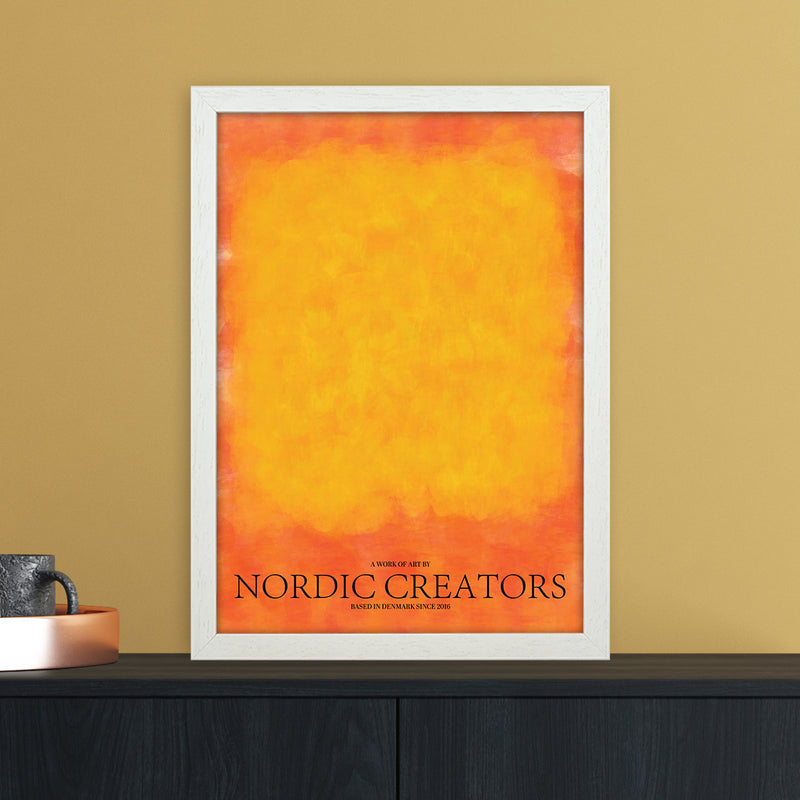 Color Block Abstract Art Print by Nordic Creators A3 Oak Frame