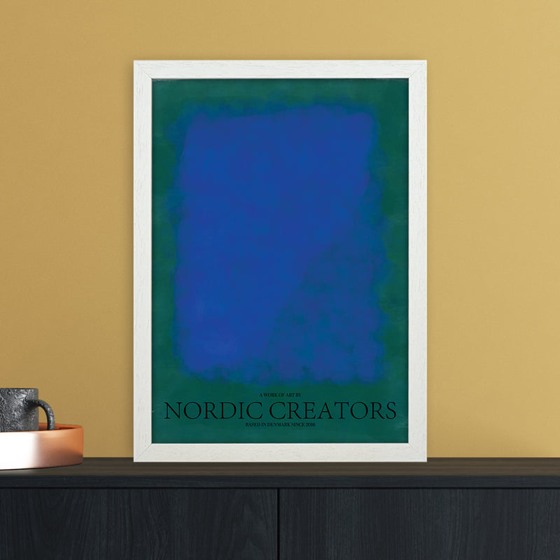 Color Block 2 Abstract Art Print by Nordic Creators A3 Oak Frame