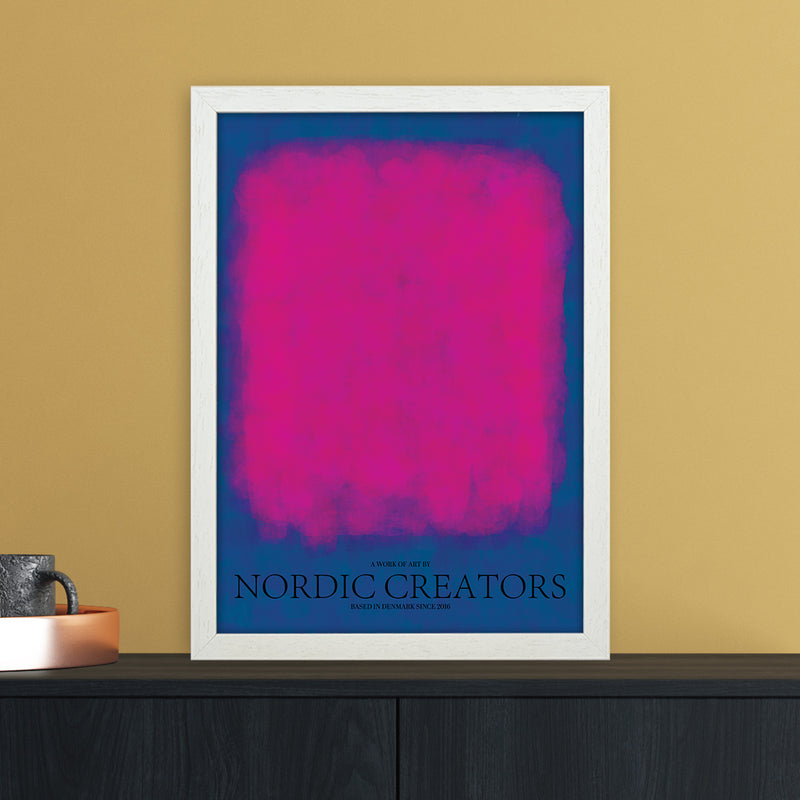 Color Block 3 Abstract Art Print by Nordic Creators A3 Oak Frame