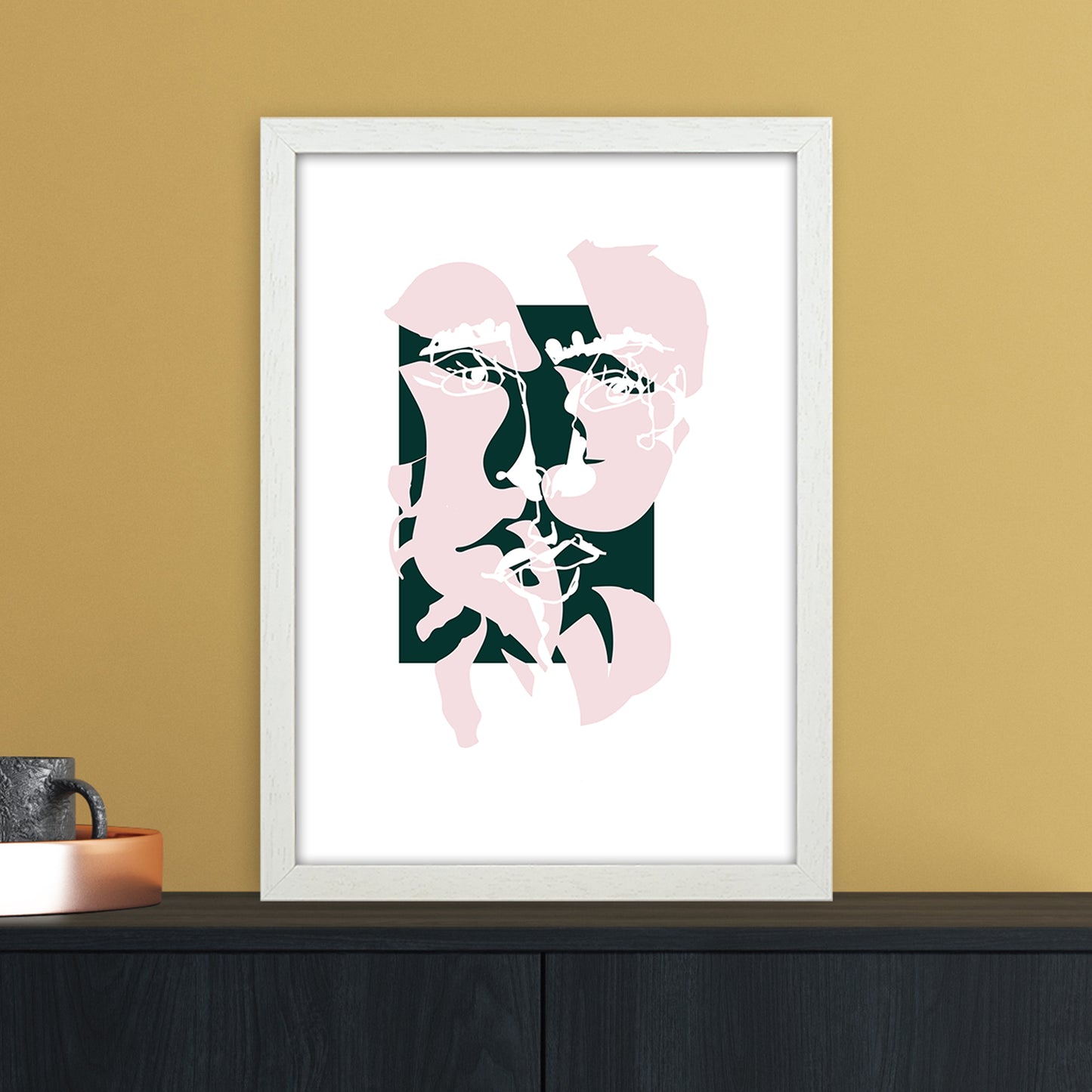 Modern Art II Abstract Art Print by Nordic Creators A3 Oak Frame