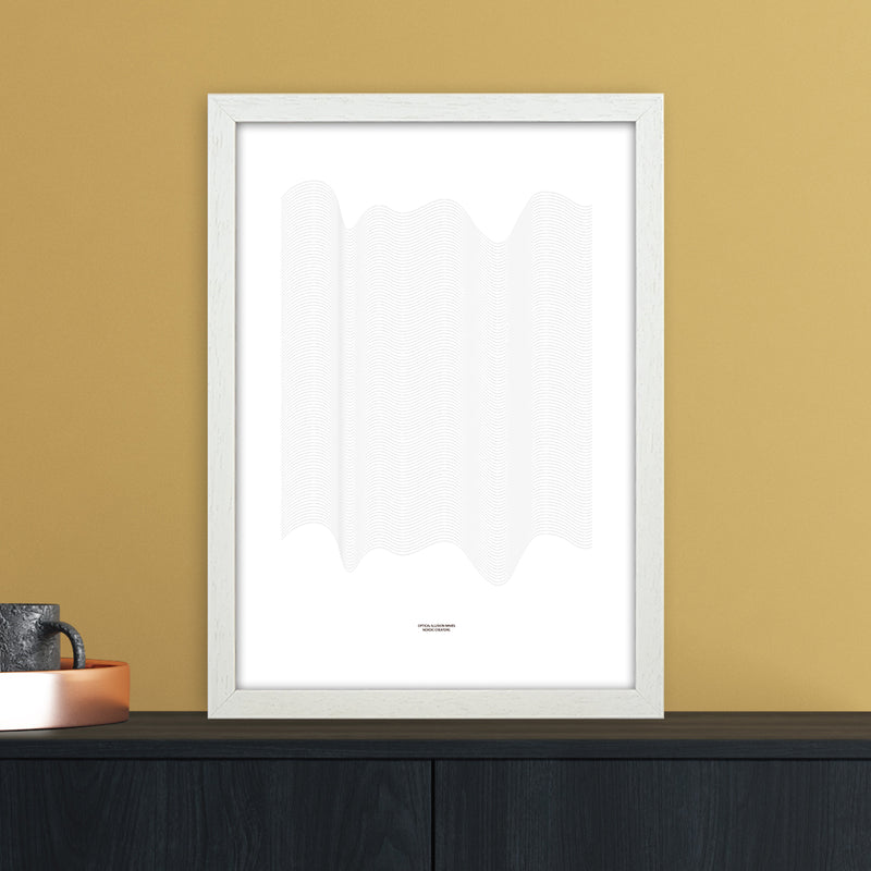 PJ-836-7 Waves Abstract Art Print by Nordic Creators A3 Oak Frame