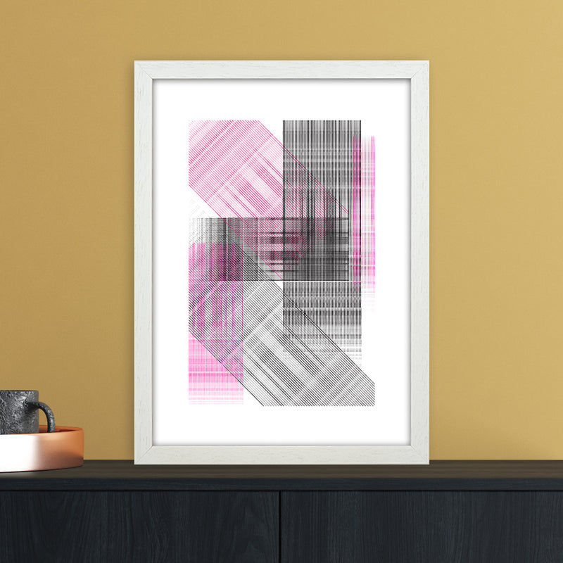 Splash Abstract Art Print by Nordic Creators A3 Oak Frame