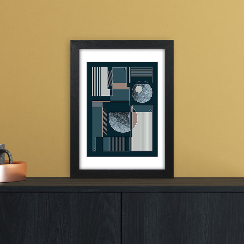 Geometric III Abstract Art Print by Nordic Creators A4 White Frame