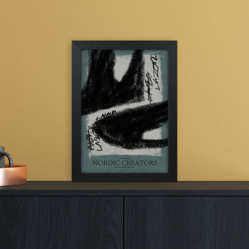 Ghost Abstract Art Print by Nordic Creators A4 White Frame