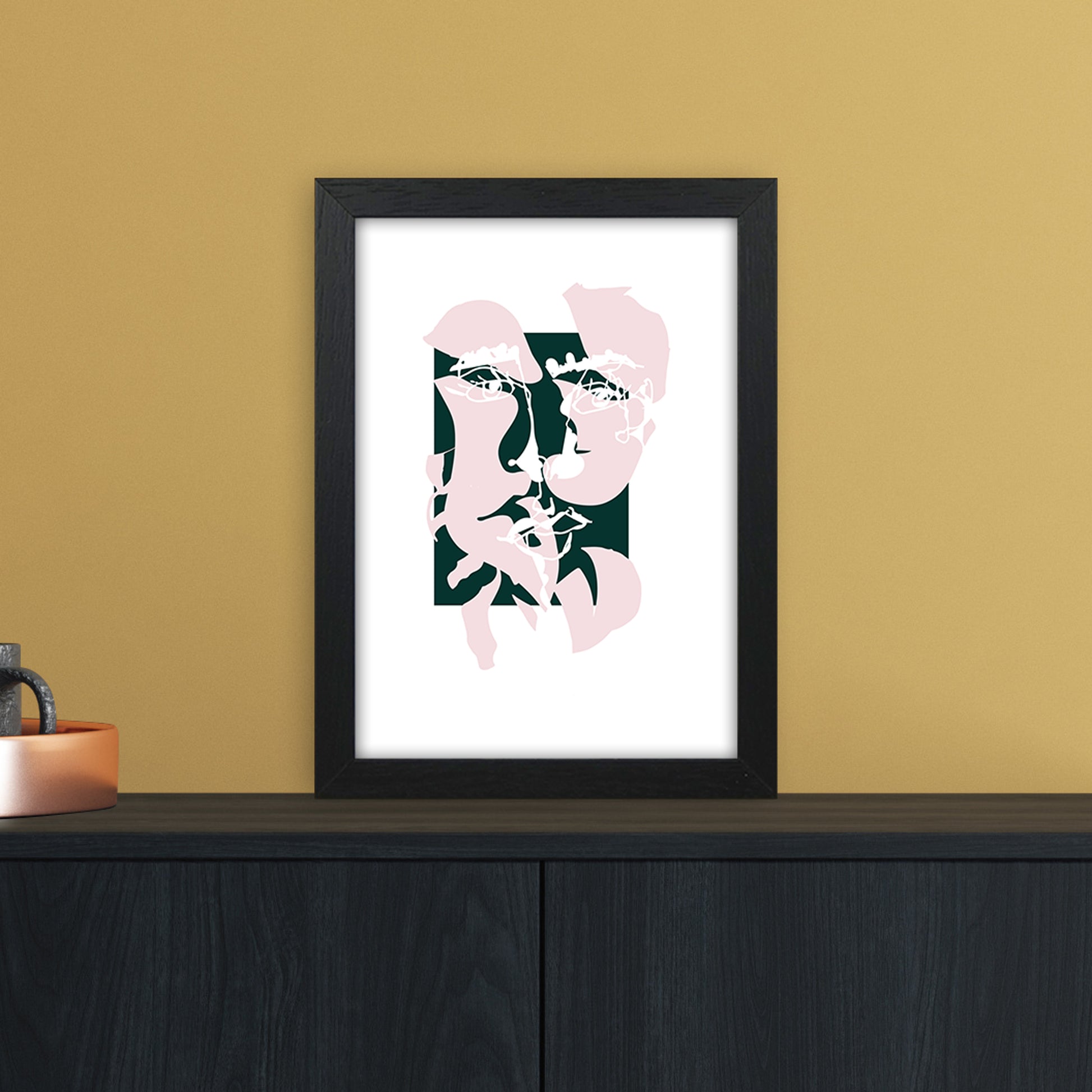 Modern Art II Abstract Art Print by Nordic Creators A4 White Frame