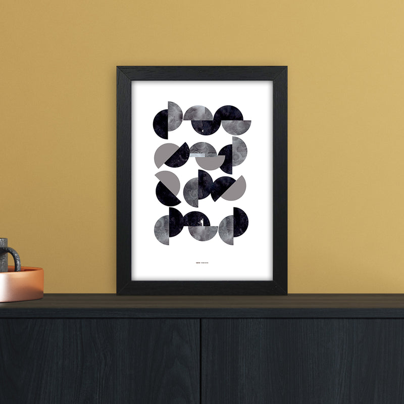 PJ-836-15 Geometric Abstract Art Print by Nordic Creators A4 White Frame
