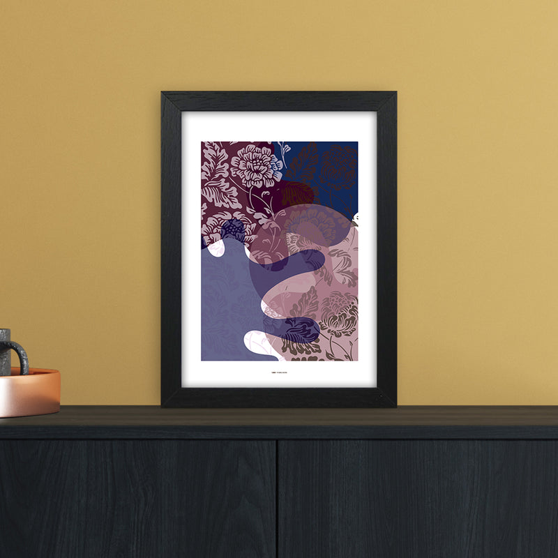 PJ-836-17 Flower Abstract Art Print by Nordic Creators A4 White Frame