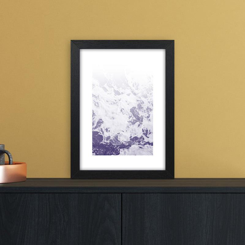 Purple Ocean Abstract Art Print by Nordic Creators A4 White Frame