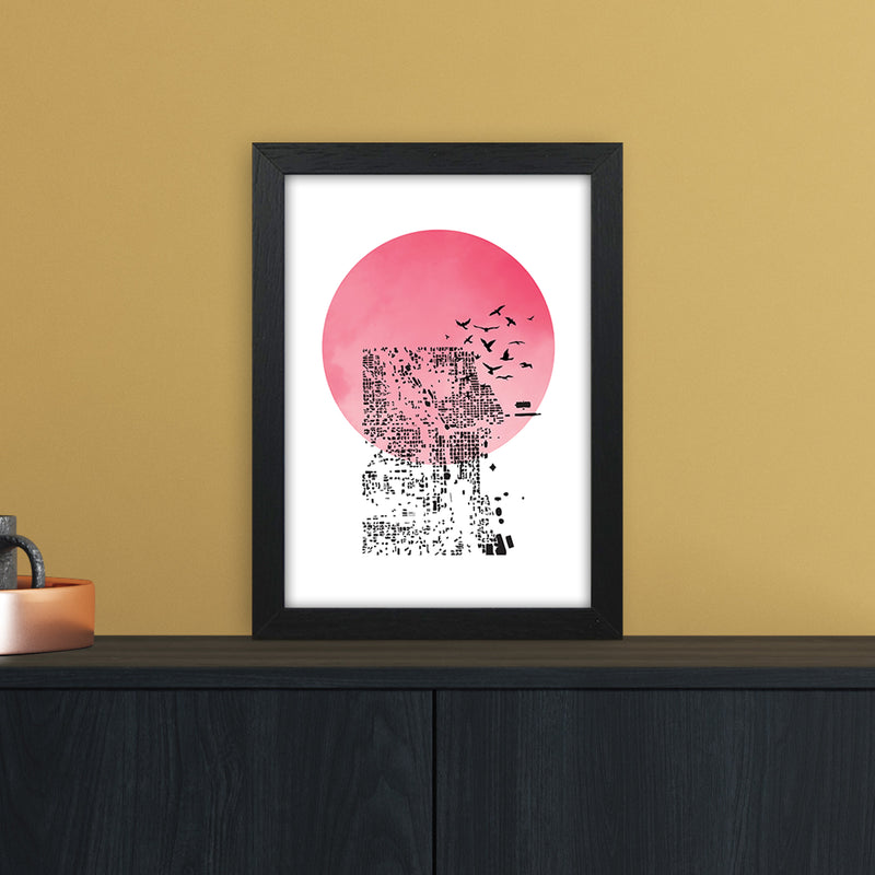 Shadow Abstract Art Print by Nordic Creators A4 White Frame