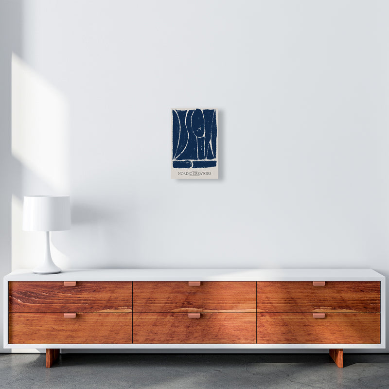 Things Fall Apart - Blue Abstract Art Print by Nordic Creators A4 Canvas