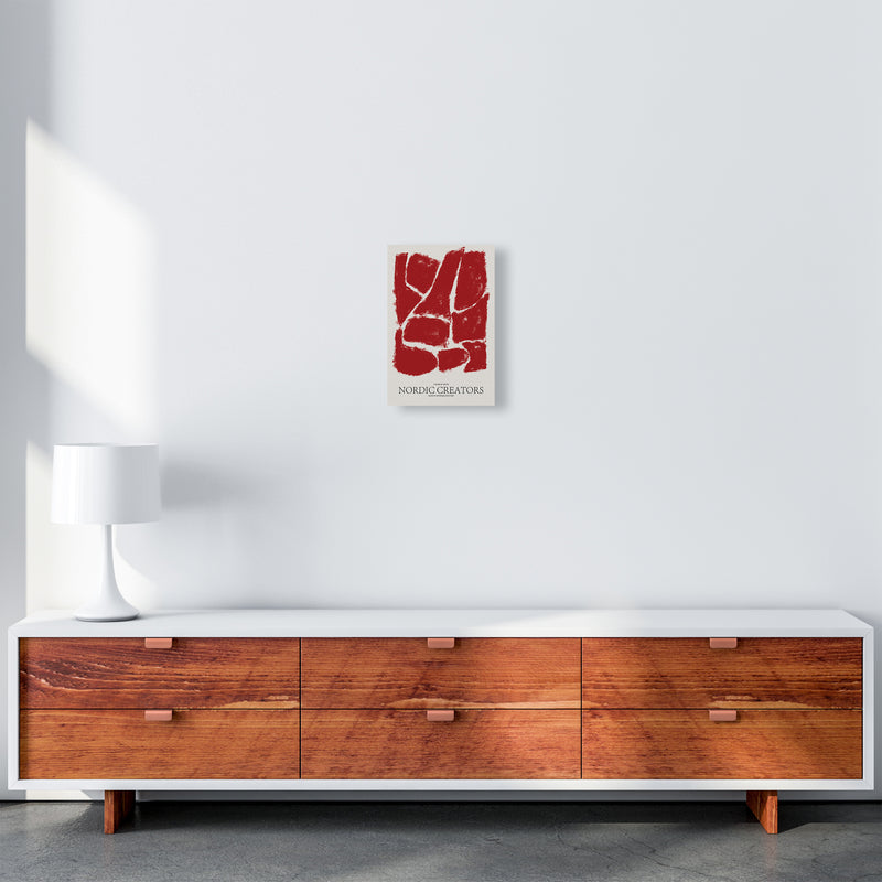 Things Fall Apart - Red Abstract Art Print by Nordic Creators A4 Canvas