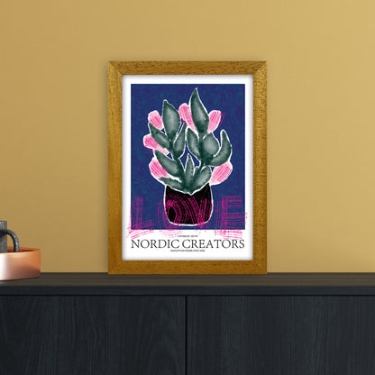 Flowers Love Abstract Art Print by Nordic Creators A4 Print Only