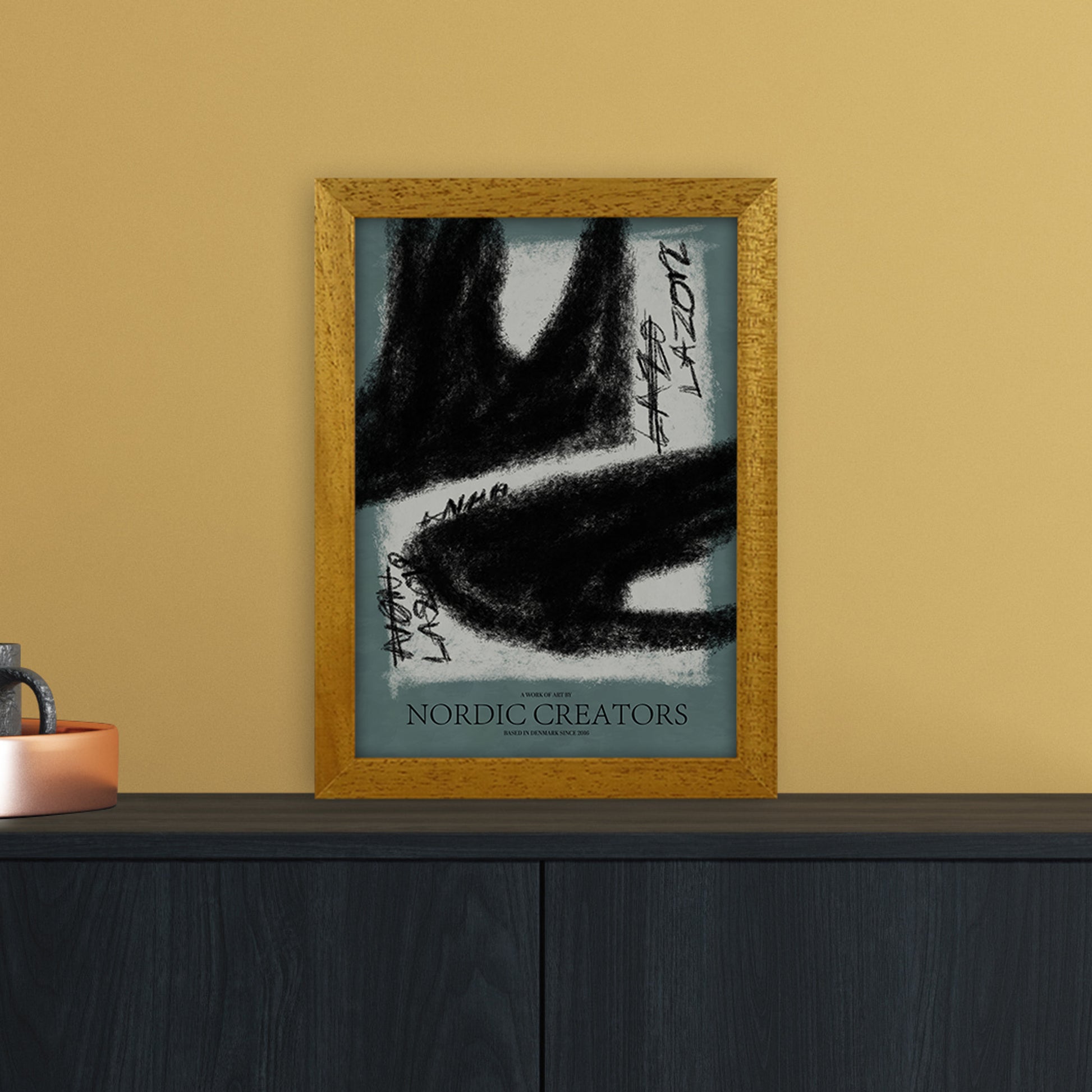 Ghost Abstract Art Print by Nordic Creators A4 Print Only
