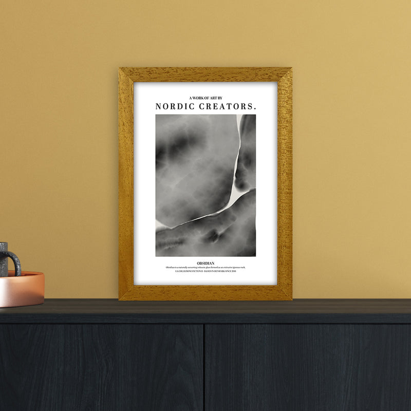 Obsidian Abstract Art Print by Nordic Creators A4 Print Only