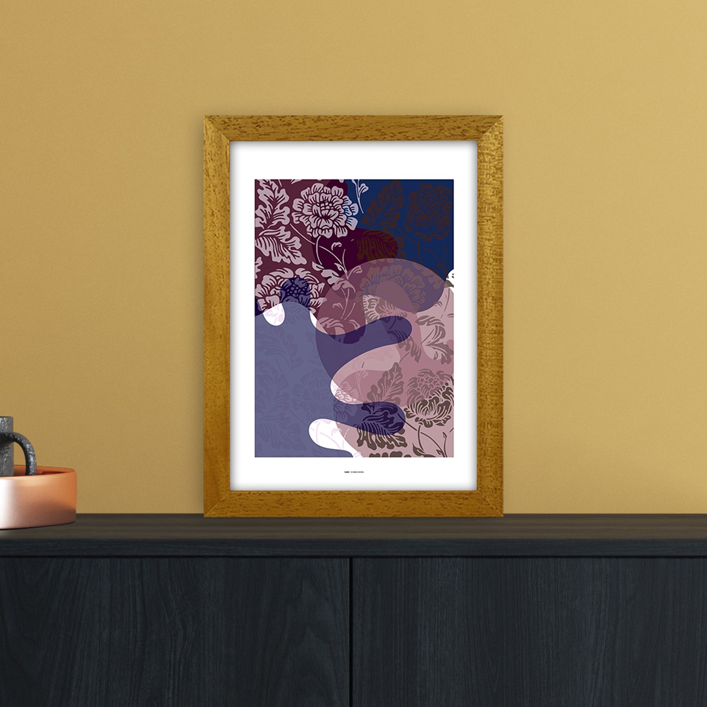 PJ-836-17 Flower Abstract Art Print by Nordic Creators A4 Print Only