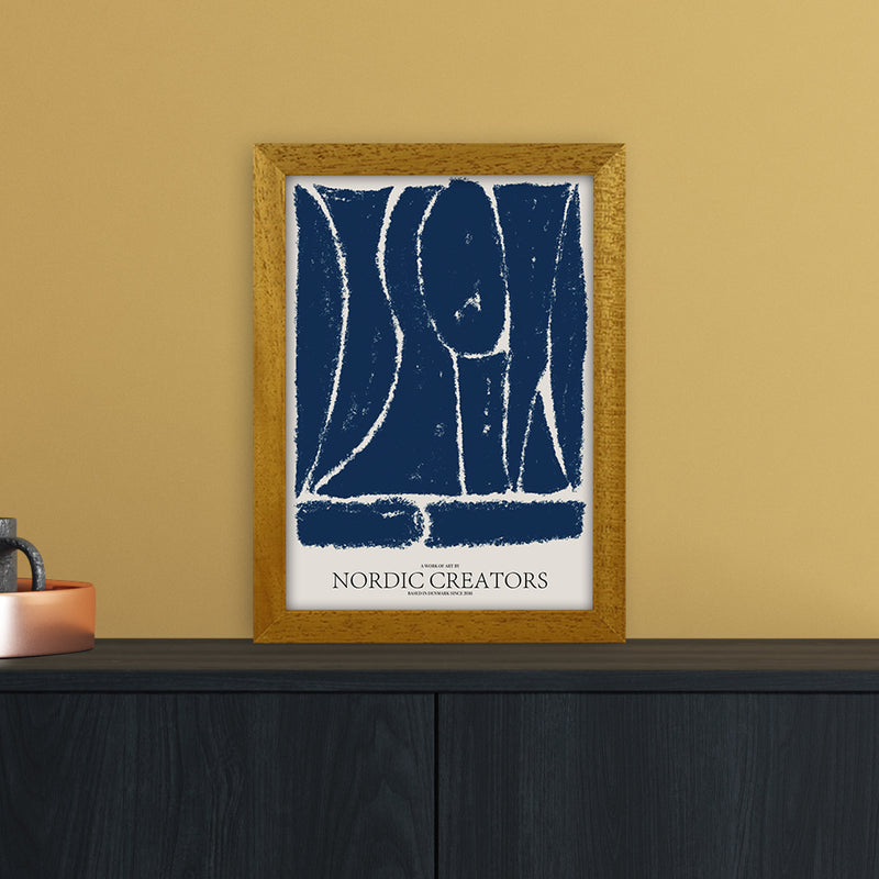 Things Fall Apart - Blue Abstract Art Print by Nordic Creators A4 Print Only