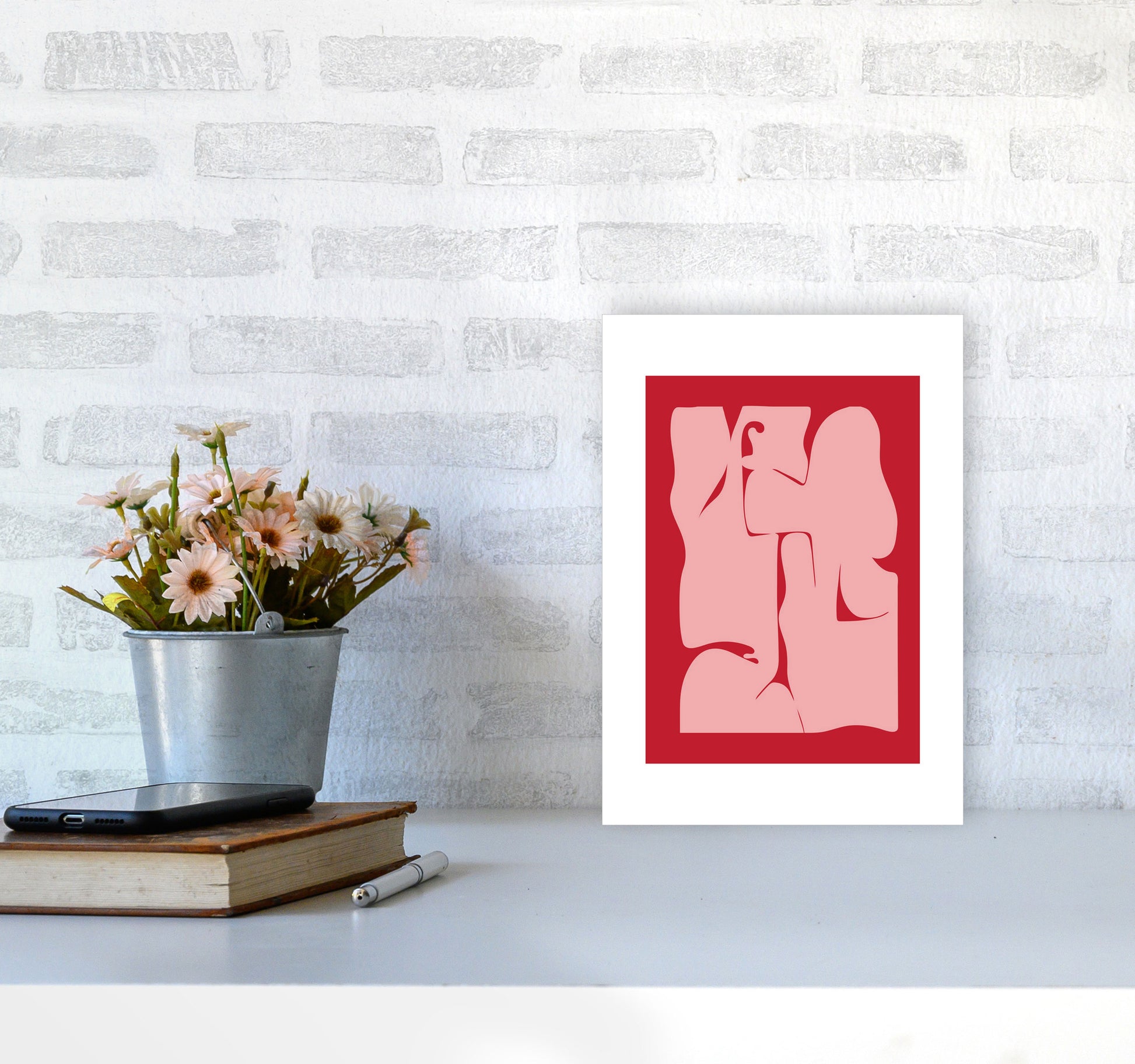 Abstract  Art Print by Nordic Creators A4 Black Frame