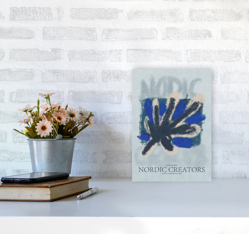 Abstract 5 Modern Contemporary Art Print by Nordic Creators A4 Black Frame