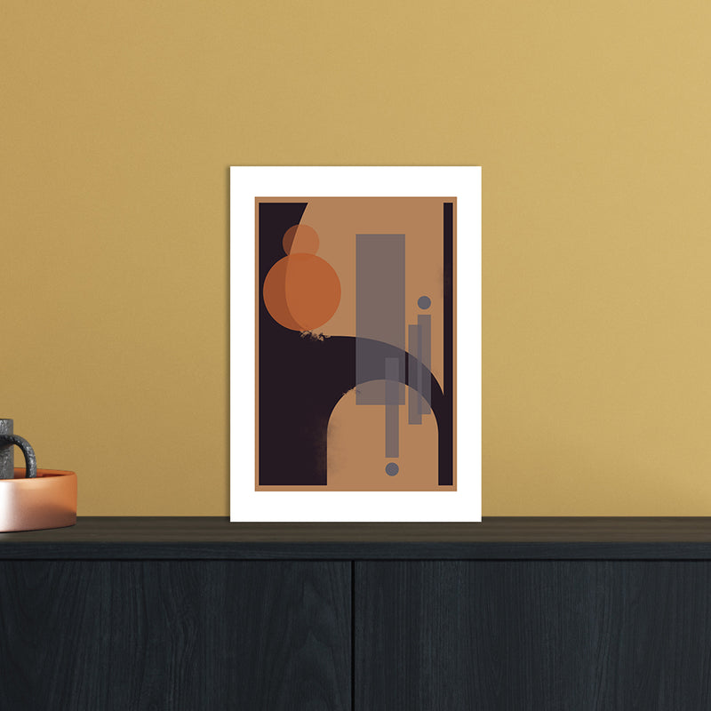 Geometric Abstract Art Print by Nordic Creators A4 Black Frame
