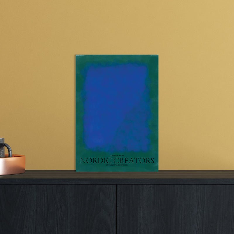 Color Block 2 Abstract Art Print by Nordic Creators A4 Black Frame