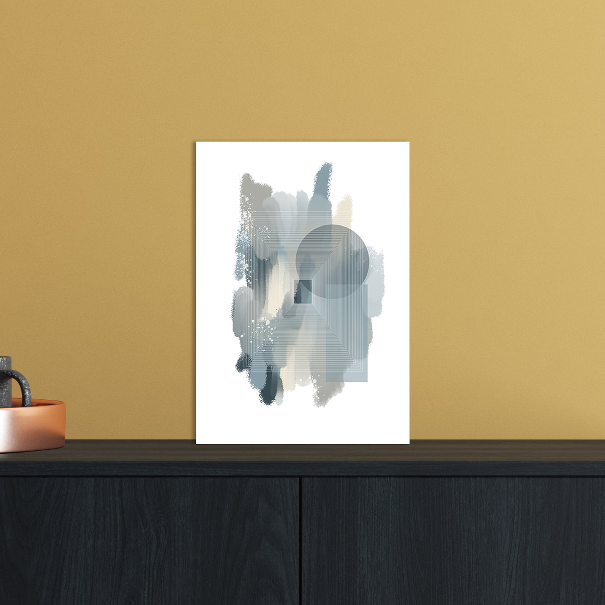 Color painting Abstract Art Print by Nordic Creators A4 Black Frame