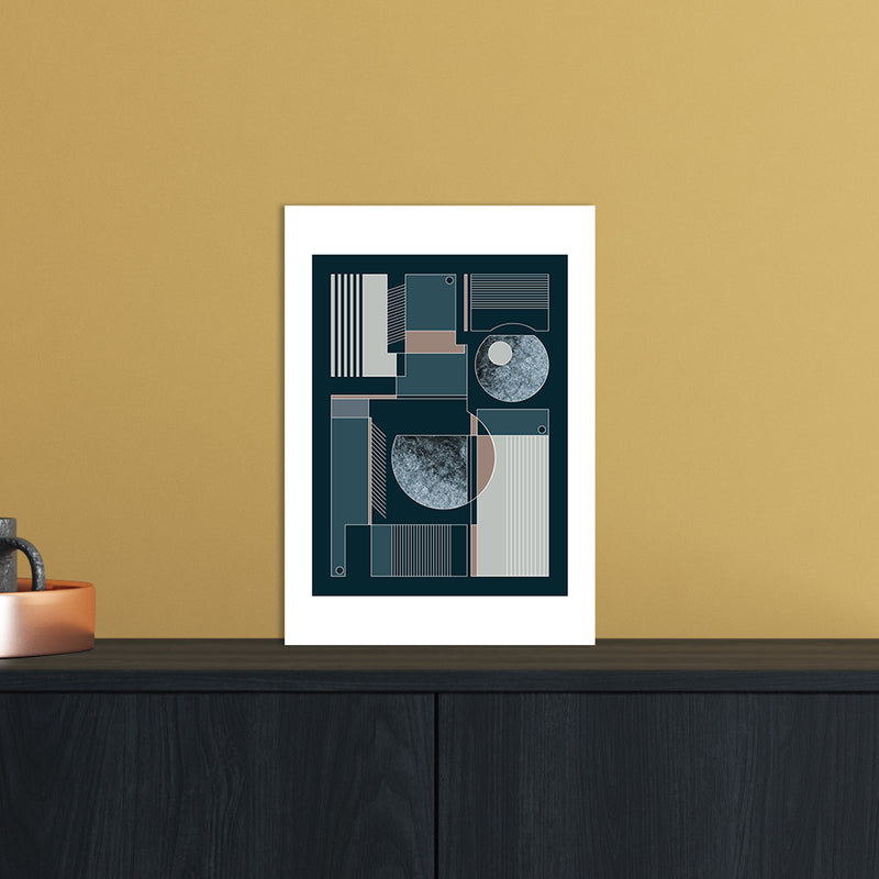Geometric III Abstract Art Print by Nordic Creators A4 Black Frame