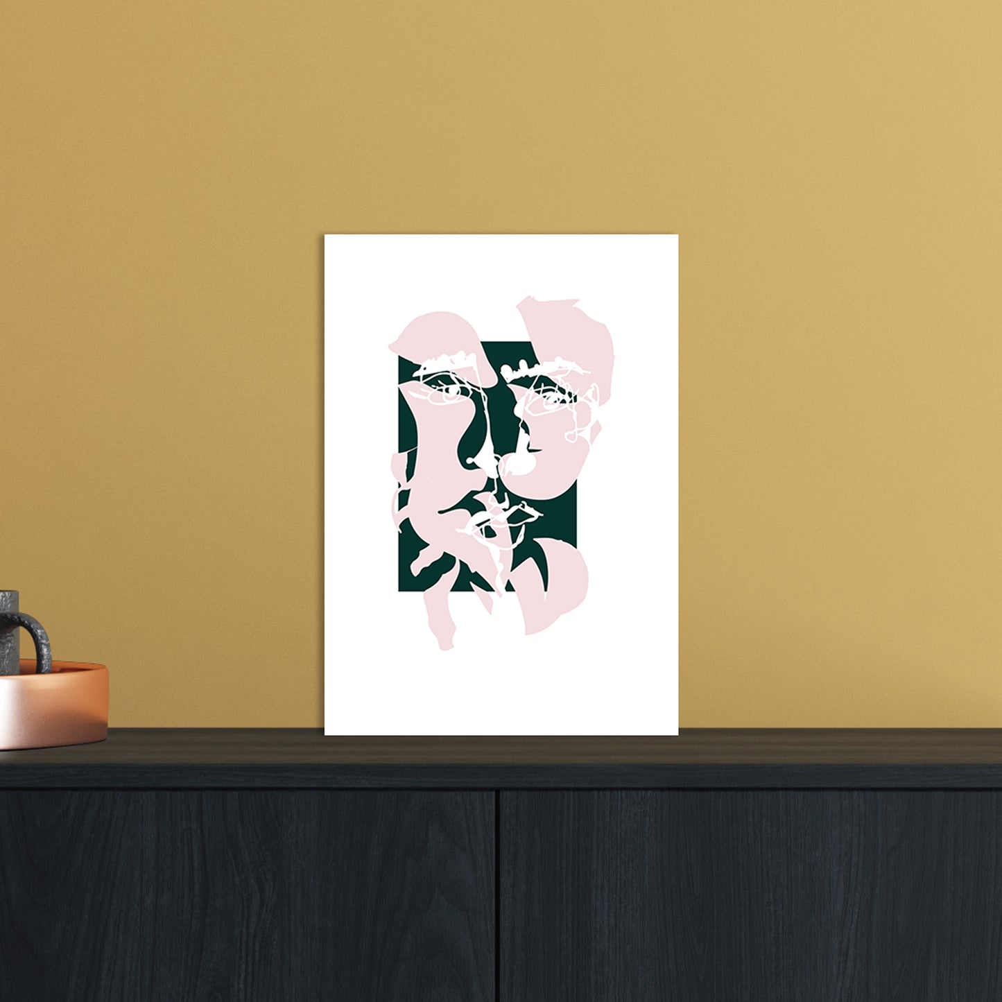 Modern Art II Abstract Art Print by Nordic Creators A4 Black Frame
