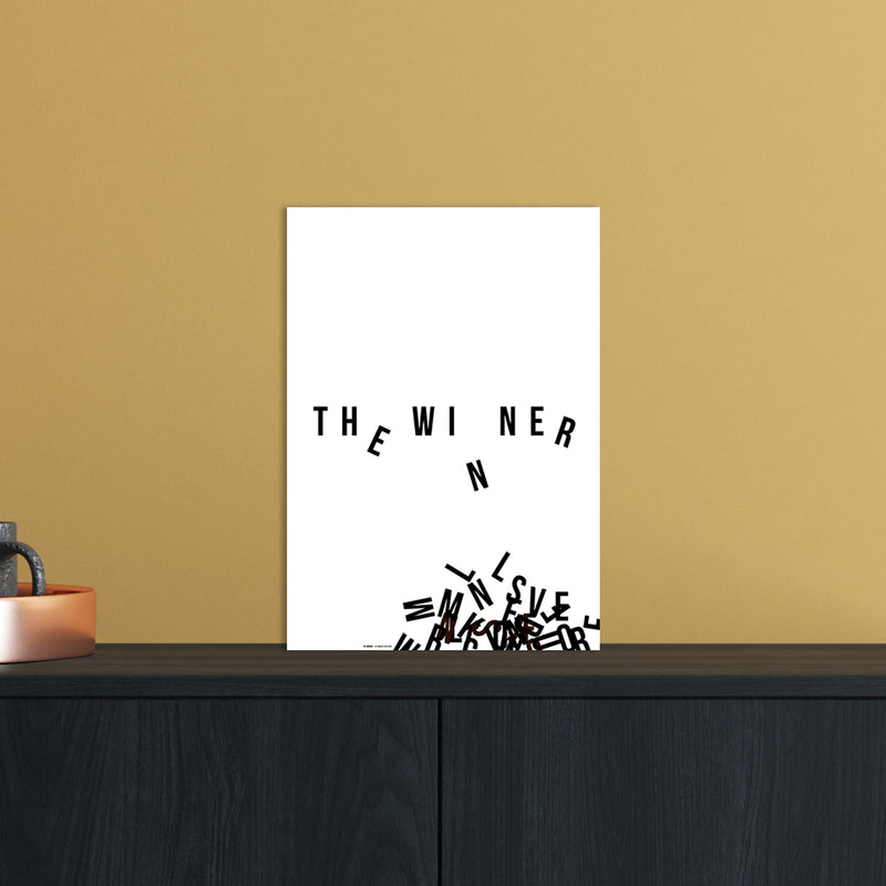 PJ-836-11 The winner Abstract Art Print by Nordic Creators A4 Black Frame