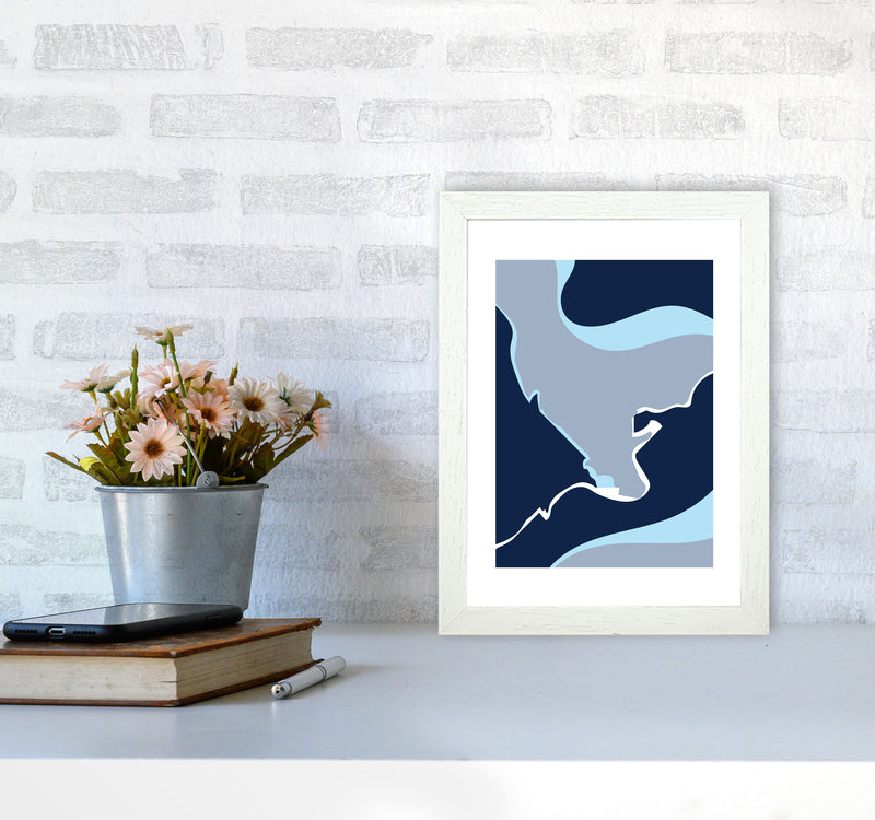 Abstract 3 Modern Contemporary Art Print by Nordic Creators A4 Oak Frame