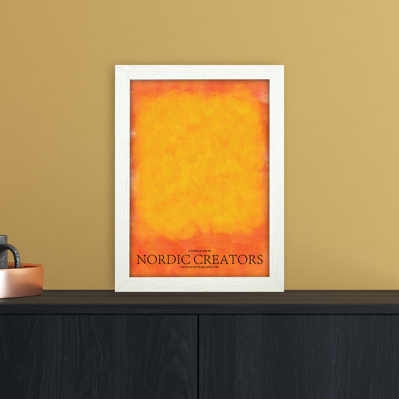 Color Block Abstract Art Print by Nordic Creators A4 Oak Frame
