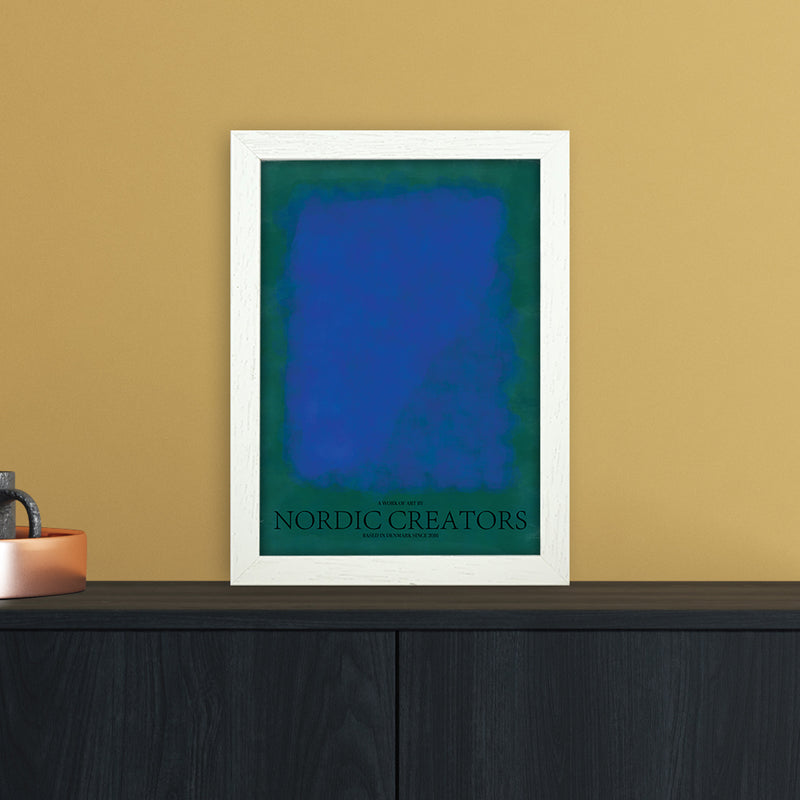 Color Block 2 Abstract Art Print by Nordic Creators A4 Oak Frame