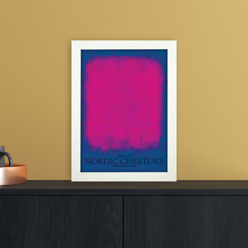 Color Block 3 Abstract Art Print by Nordic Creators A4 Oak Frame
