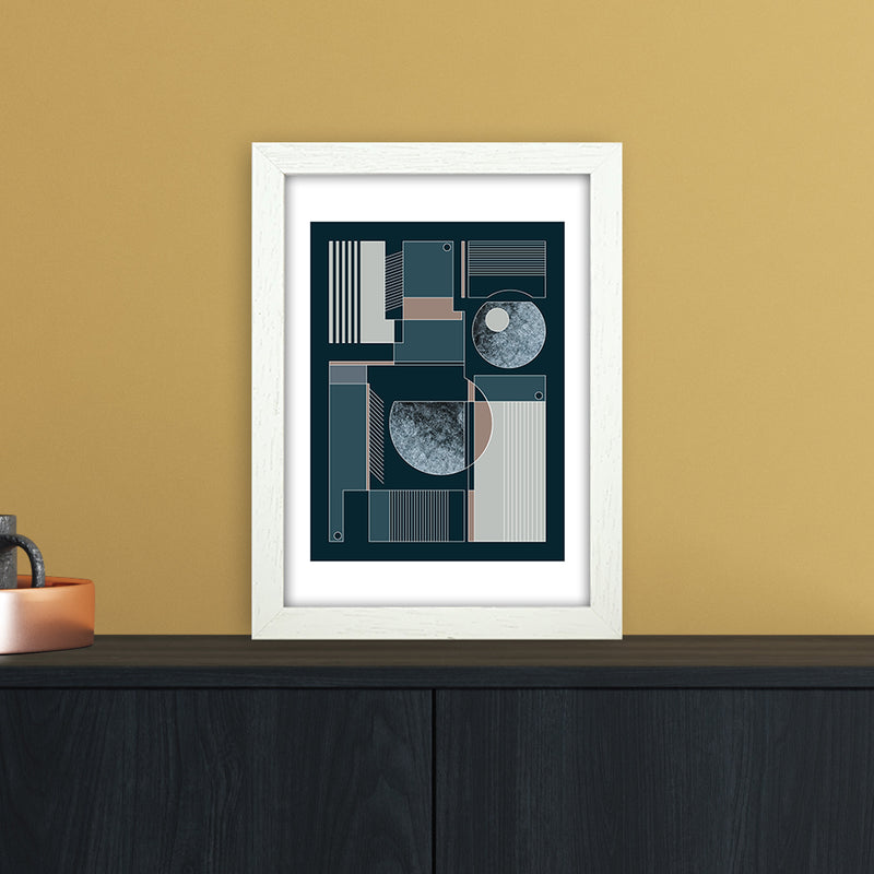 Geometric III Abstract Art Print by Nordic Creators A4 Oak Frame