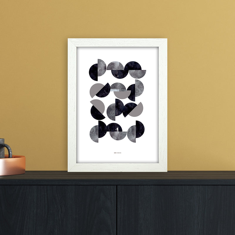 PJ-836-15 Geometric Abstract Art Print by Nordic Creators A4 Oak Frame