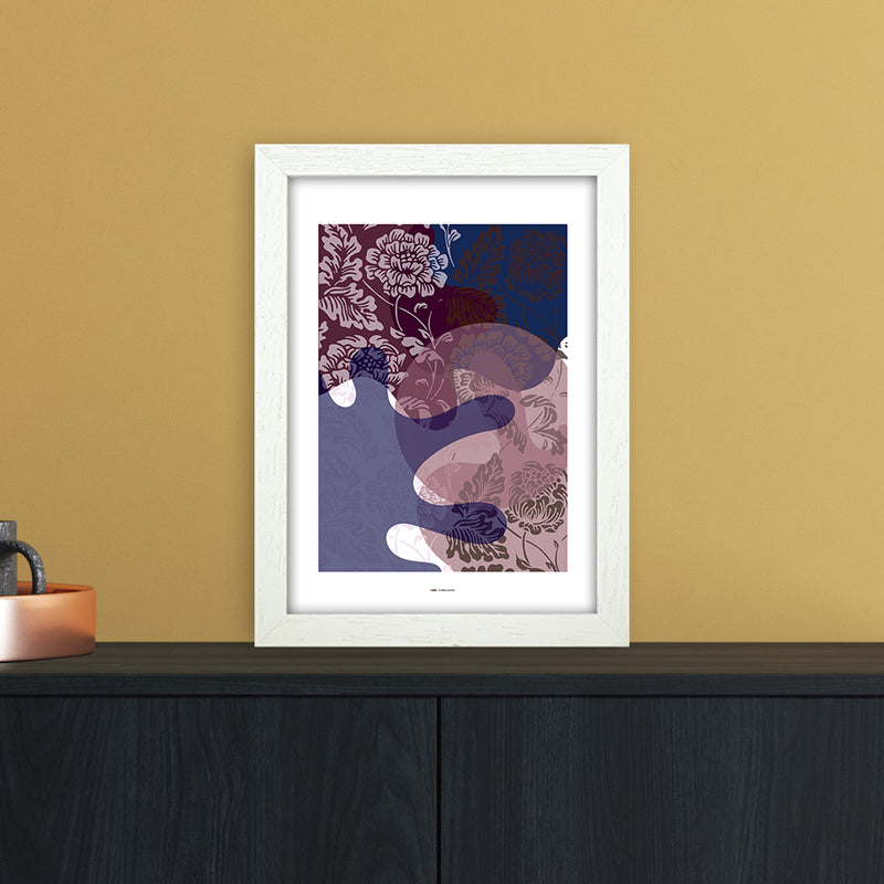 PJ-836-17 Flower Abstract Art Print by Nordic Creators A4 Oak Frame