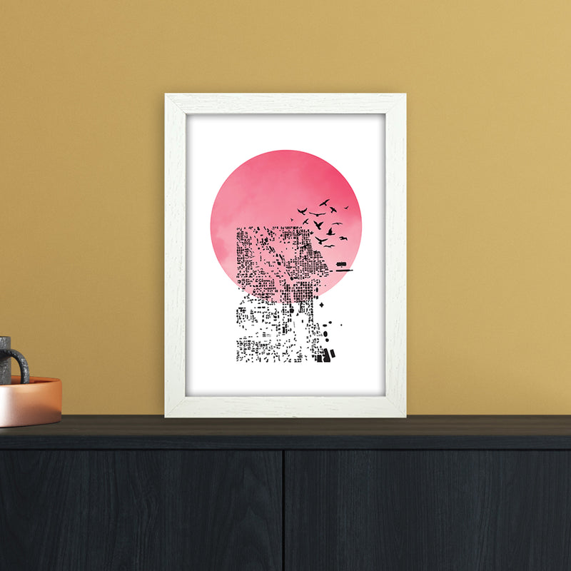 Shadow Abstract Art Print by Nordic Creators A4 Oak Frame