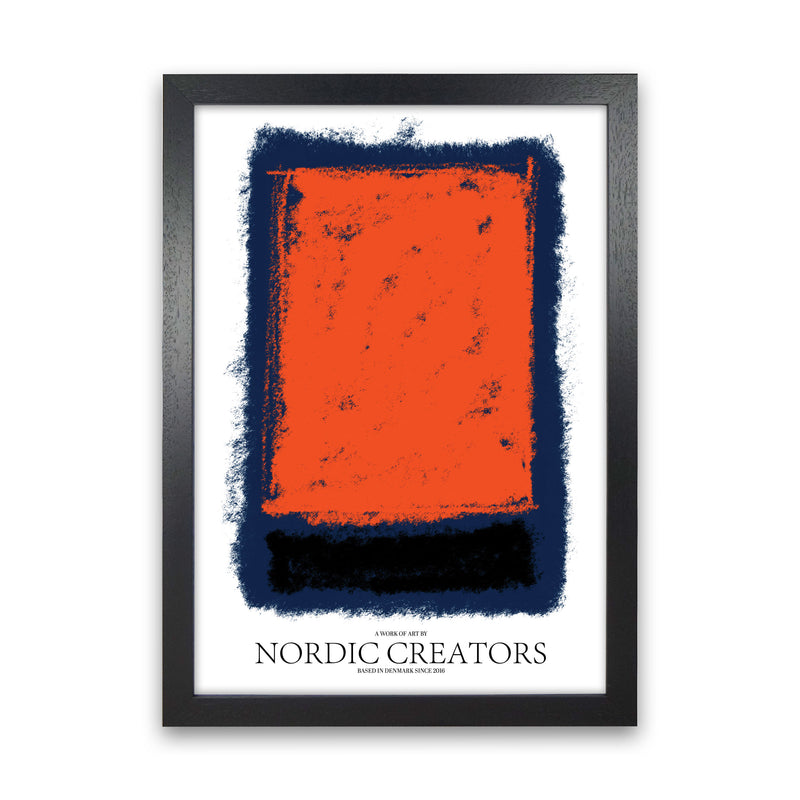 Abstract 4 Modern Contemporary Art Print by Nordic Creators Black Grain