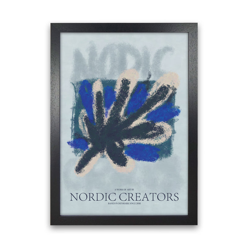 Abstract 5 Modern Contemporary Art Print by Nordic Creators Black Grain